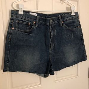 Gap high-rise denim cut offs, size 33. Never worn